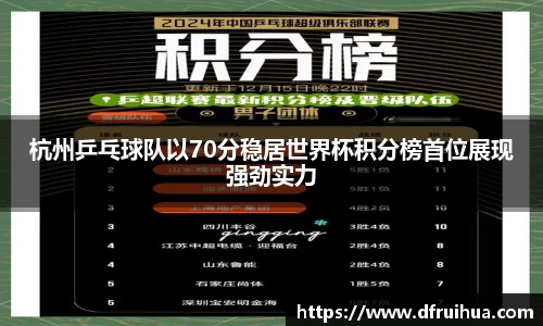 杭州乒乓球队以70分稳居世界杯积分榜首位展现强劲实力